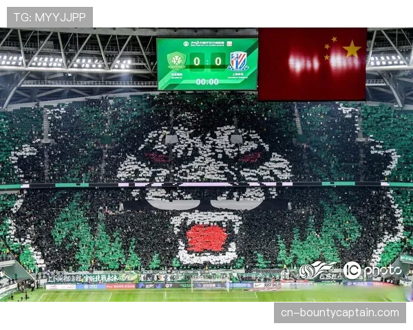 航拍镜头捕捉到场边观众席壮观Tifo，球迷用拼图致敬即将离队的球队功勋队长